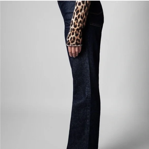 BNWT Zadig & Voltaire Denim Poete Bootcut Flare Jeans in Brut -Size 29